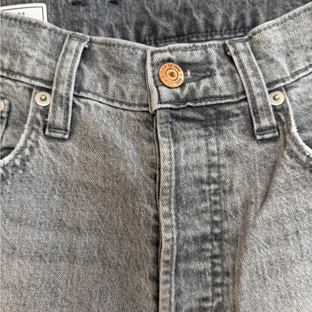 GAP High-Rise Straight  Cheeky Straight Grey Jeans - Picture 4 of 4